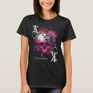 Poker Playing Card Apparel King Of Hearts Skull T-Shirt