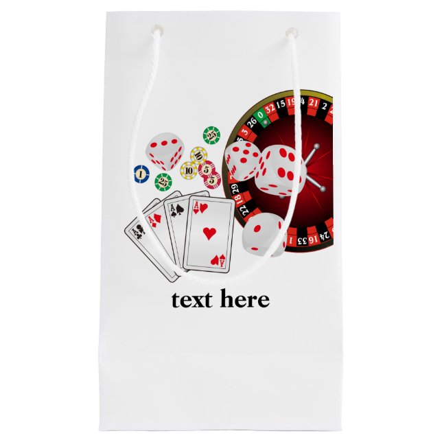 Poker Playing Card, casino, party Gift Bag (Front)