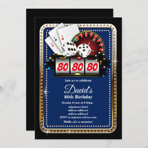Poker Playing Card, casino party invite