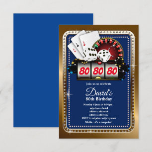 Poker Playing Card, casino party invite