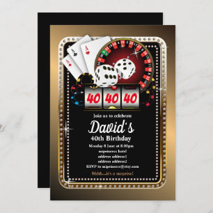 Poker Playing Card, casino party invite