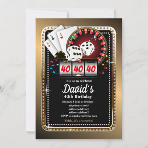 Poker Playing Card, casino party invite
