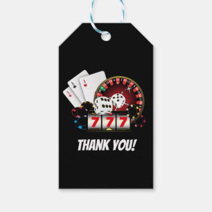 Poker Playing Card, casino, thank you gift tag