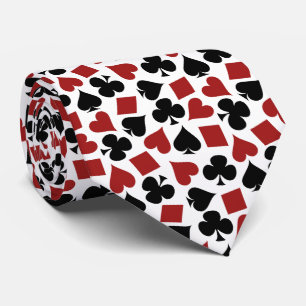 Poker Playing Card Suit Pattern Tie