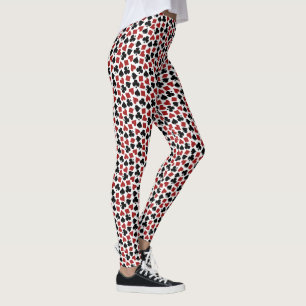 Poker Playing Card Suit Vegas Casino Pattern Leggings