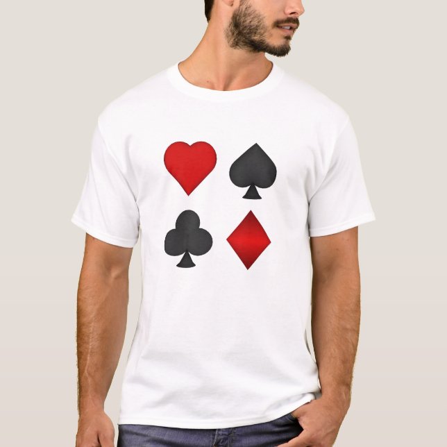 Poker: Playing Card Suits: T-Shirt: Black Jack T-Shirt (Front)