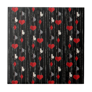 Poker playing card symbols. ceramic tile