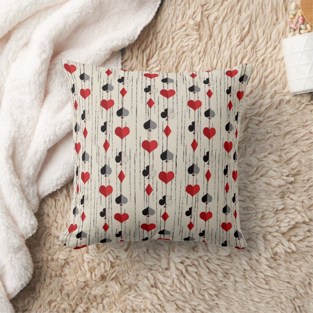 Poker Playing Card Symbols Cushion (Blanket)