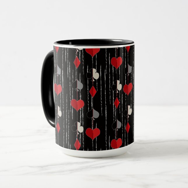 Poker playing card symbols. mug (Front Left)