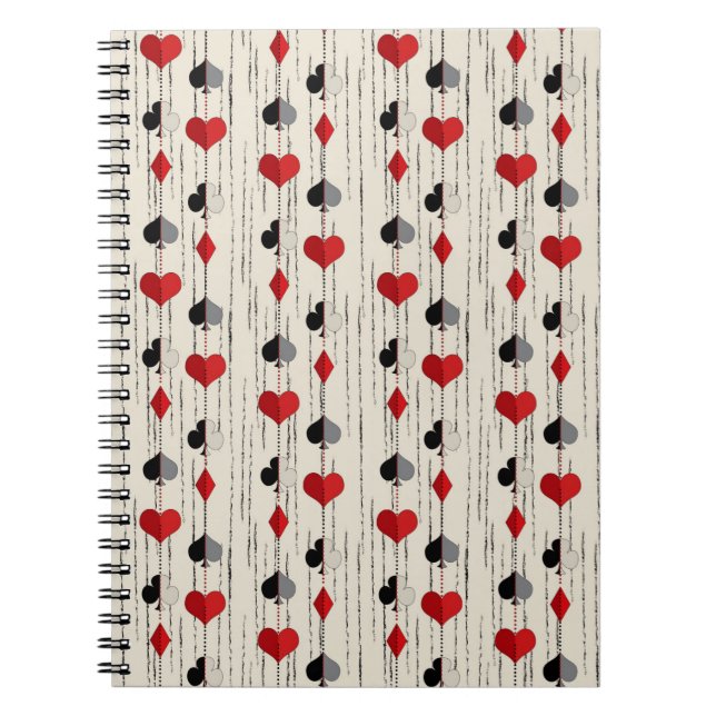 Poker Playing Card Symbols Notebook (Front)