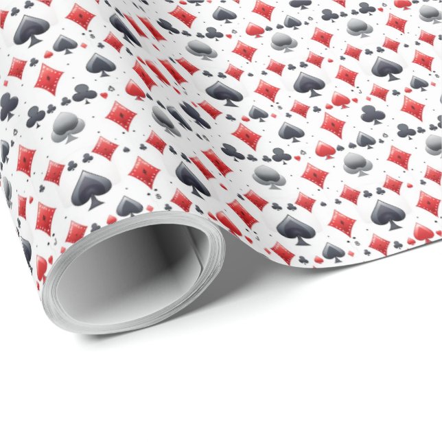 Poker Playing Card Themed Gift Wrapping Paper Wrap (Roll Corner)