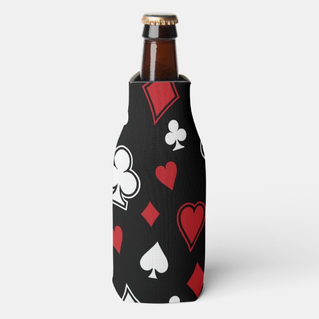 Poker Playing Cards Bottle Cooler (Bottle Front)