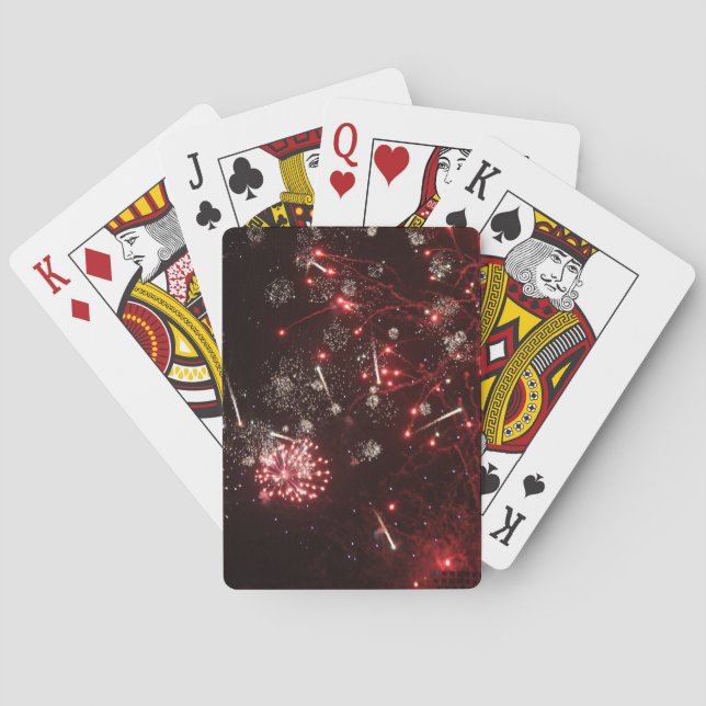 Poker Playing Cards - Fireworks (Back)