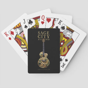 Poker playing cards with Sage City band design.