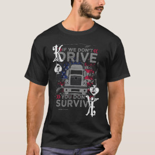 Poker Playing Truck Driver Spades King Trucker T-Shirt