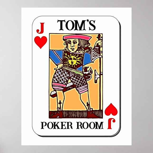 Poker Poster - Customisable - Jack of Hearts (Front)