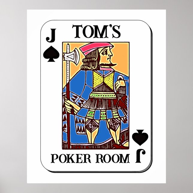 Poker Poster - Customisable - Jack of Spades (Front)