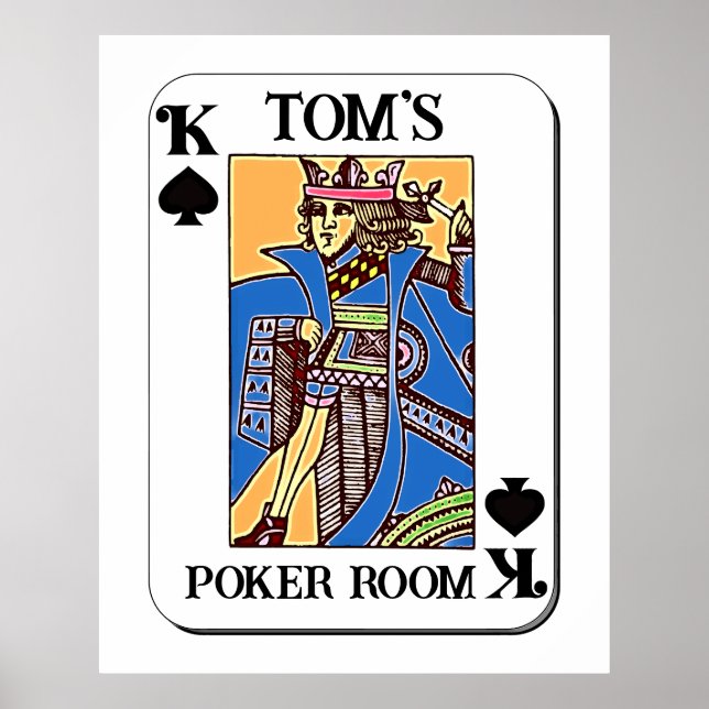 Poker Poster - Customizable - King of Spades (Front)