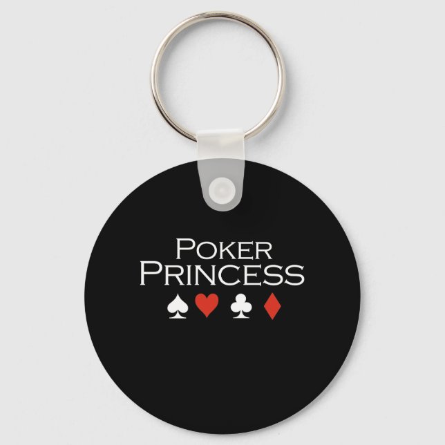 Poker Princess T-shirt white Key Ring (Front)