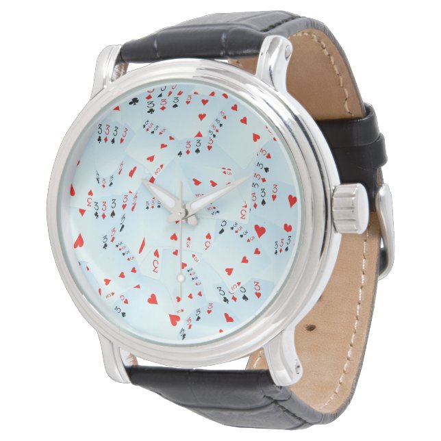 Poker Quad Threes Pattern, Watch (Angled)