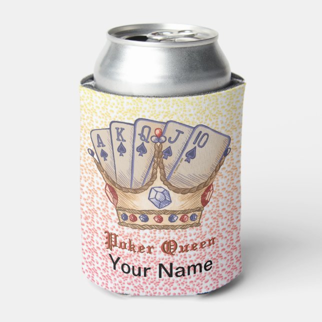 Poker Queen Can Cooler (Can Front)