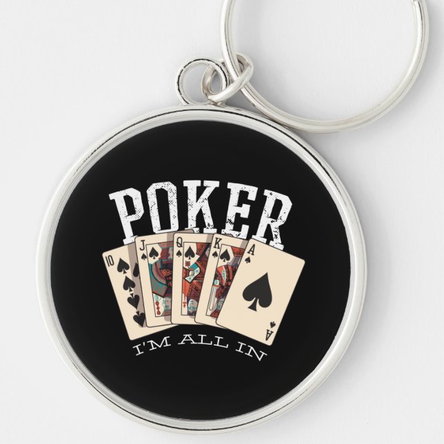 Poker Quote for Gambler Key Ring (Front)