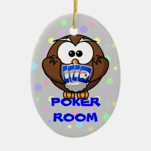 poker room ceramic ornament