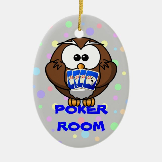 poker room ceramic ornament (Front)