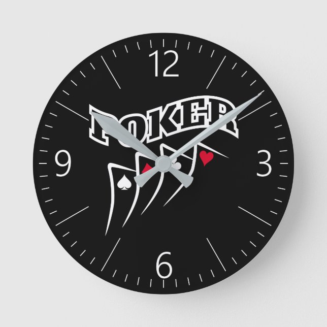 Poker Round Clock (Front)