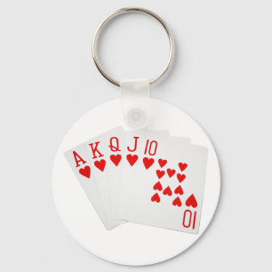 Poker Royal Flush Keychain