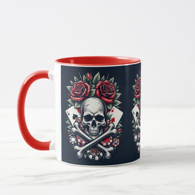 Poker Skull Mug (Left)