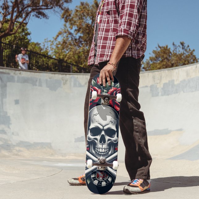 Poker Skull Skateboard (Outdoor 2)