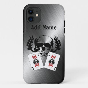 Poker Skulls Chrome Custom iPhone 5 Cases