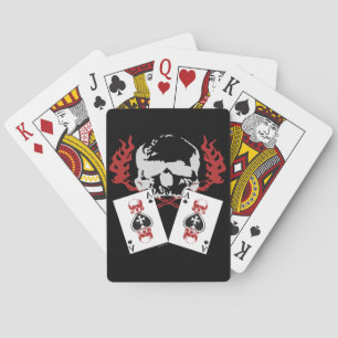 Poker Skulls with Aces Cards