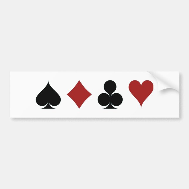 Poker Symbols Bumper Sticker (Front)