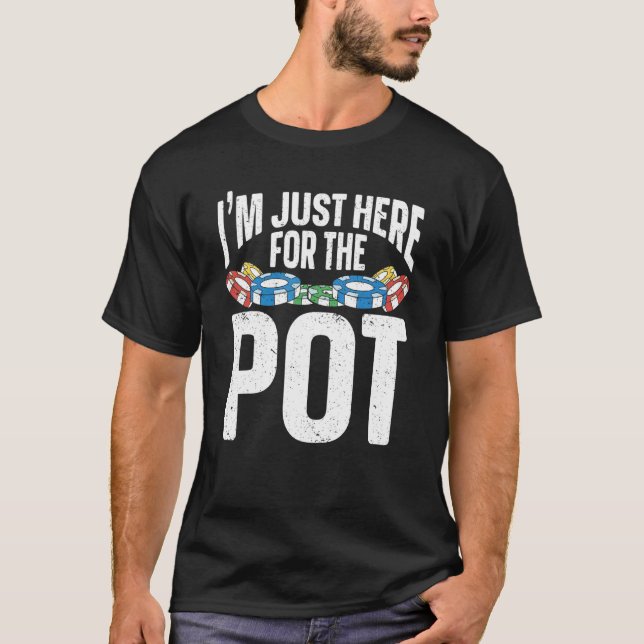 Poker Texas Hold'em Gambling Pot Cards Player Poke T-Shirt (Front)