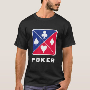 Poker Texas Holdem Omaha Casino Cards Heart Spades T-Shirt