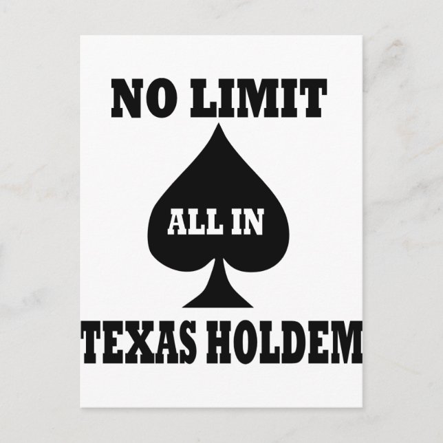 Poker - Texas Holdem Postcard (Front)