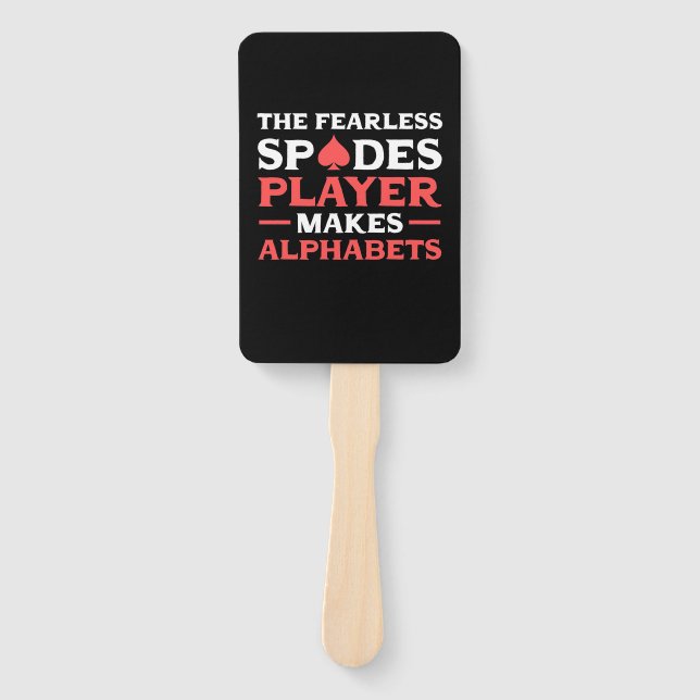 Poker The Fearles Spades Player Hand Fan (Front)