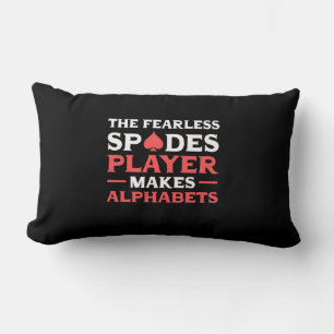 Poker The Fearles Spades Player Lumbar Cushion