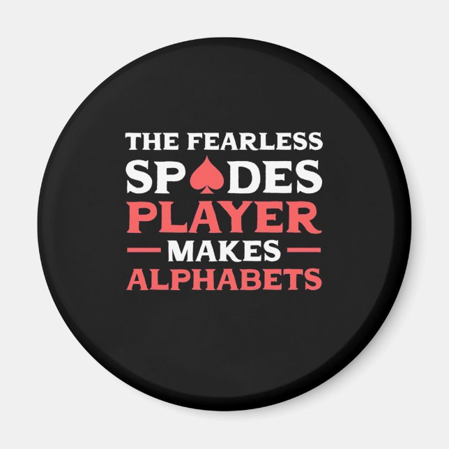 Poker The Fearles Spades Player Magnet (Front)