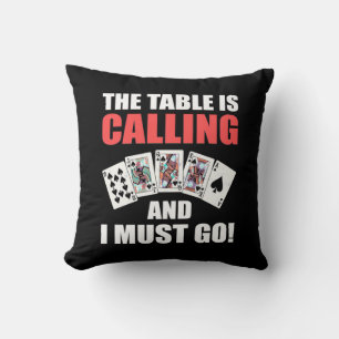 Poker The Table Is Calling Cushion
