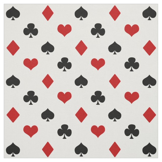 Poker Theme | Card Suits | Casino Theme Fabric (Swatch)