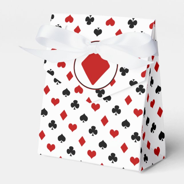 Poker Theme | Playing Card Theme | Red Diamond Favour Box (Front Side)