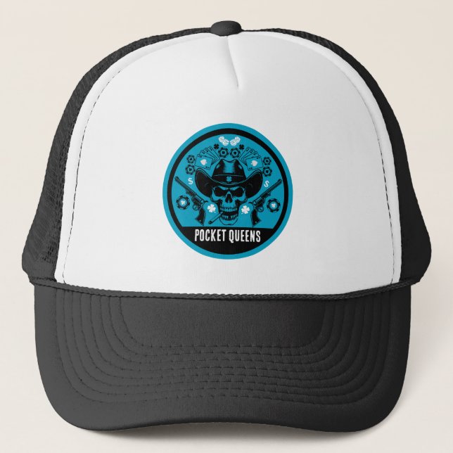 Poker Themed Lucky Trucker Hat (Front)