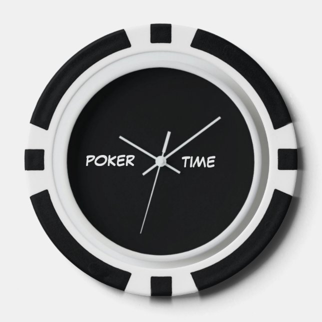 Poker Time Black White  Chips (Front)