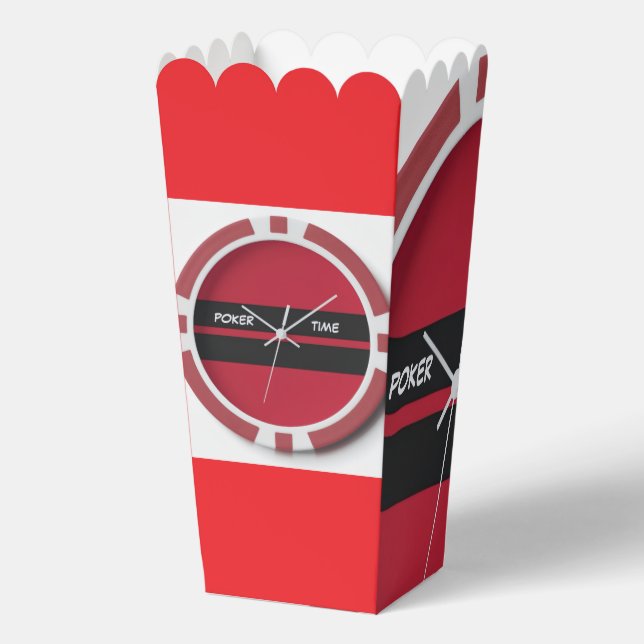 Poker Time Popcorn  Favour Box (Back)