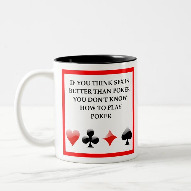 POKER Two-Tone COFFEE MUG (Left)