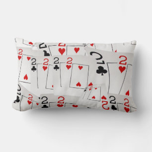 Poker, Twos In A Layered Pattern, Lumbar Cushion. Cushion