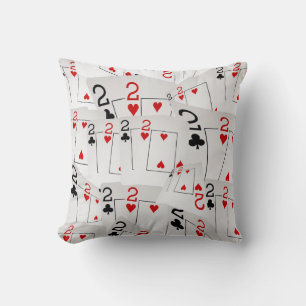Poker, Twos In A Layered Pattern, Throw Cushion. Cushion